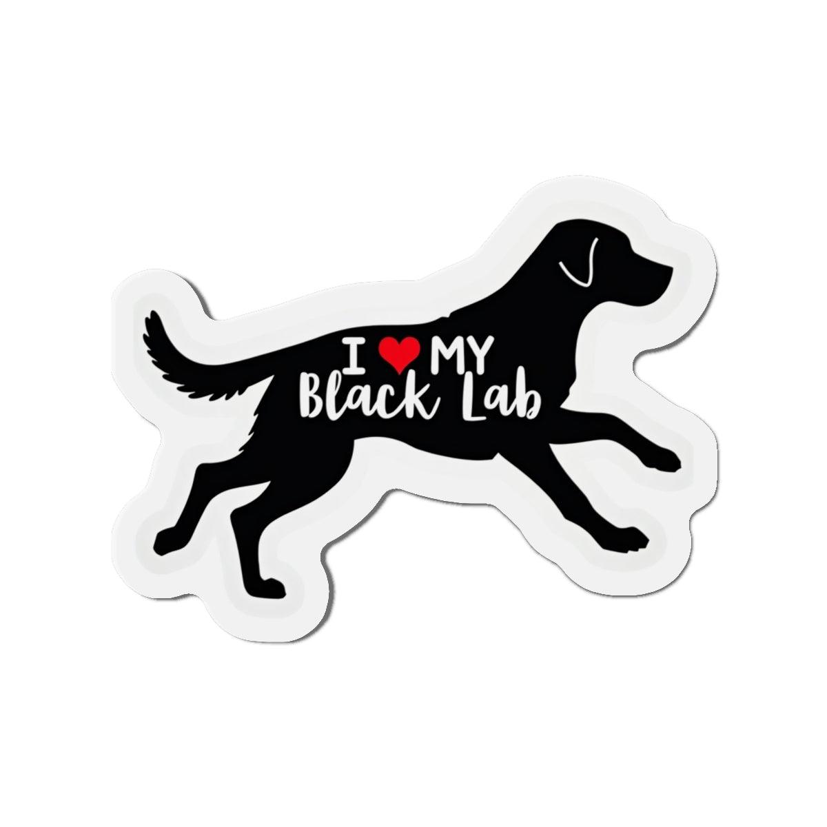 Black Lab Die-Cut Magnet for Dog Lovers and Gifts Delight - Even Keel LLC