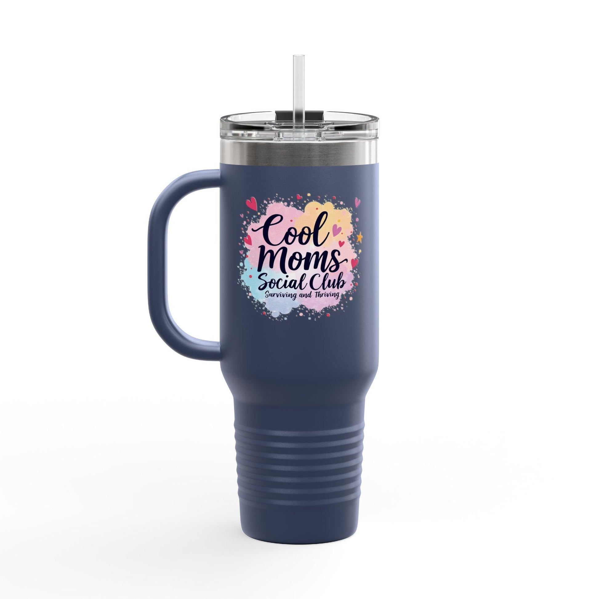 40oz Insulated Travel Mug - Cool Moms Social Club Design - Even Keel LLC