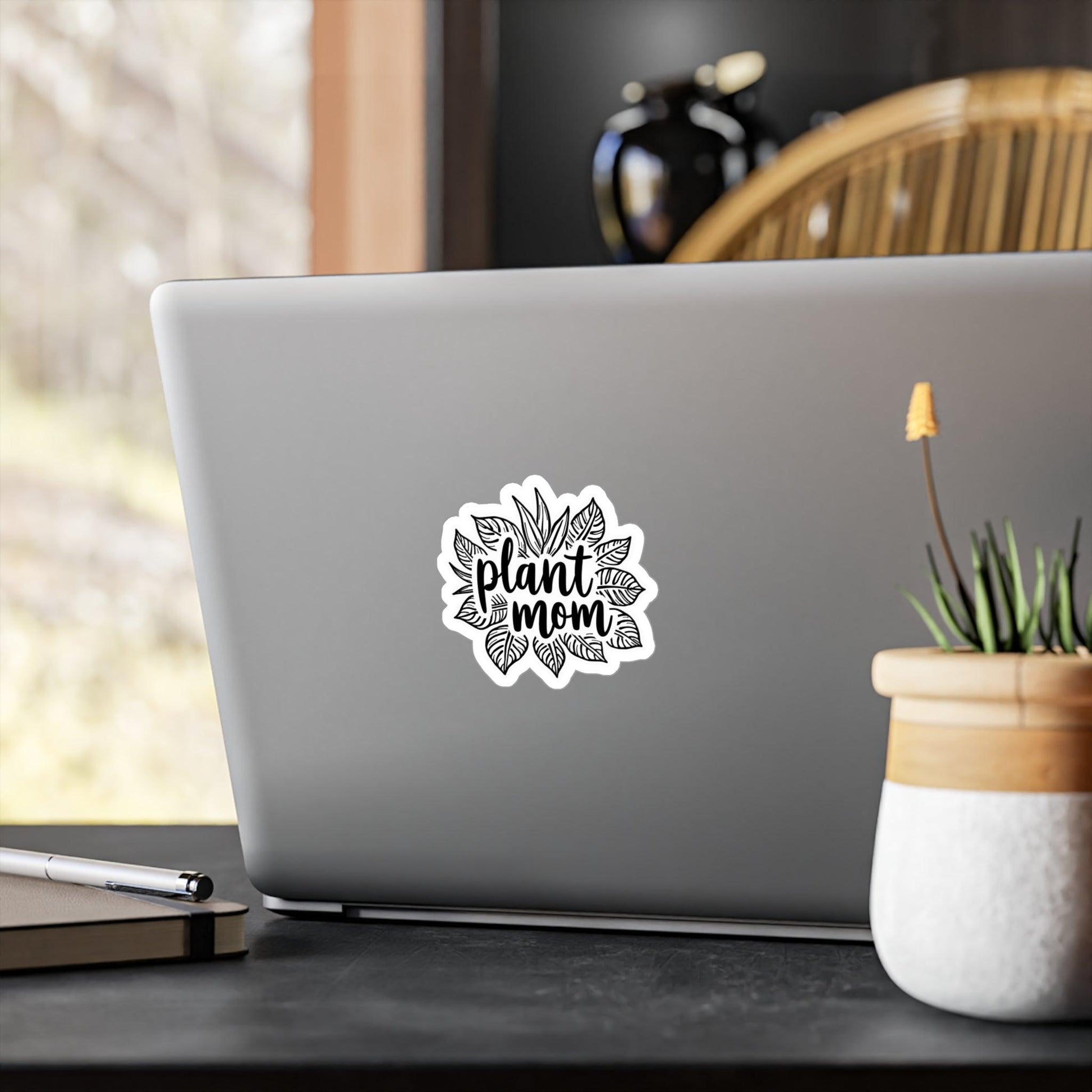 Plant Mom B&W Decal for Plant Lovers Home Decor Gift - Even Keel LLC