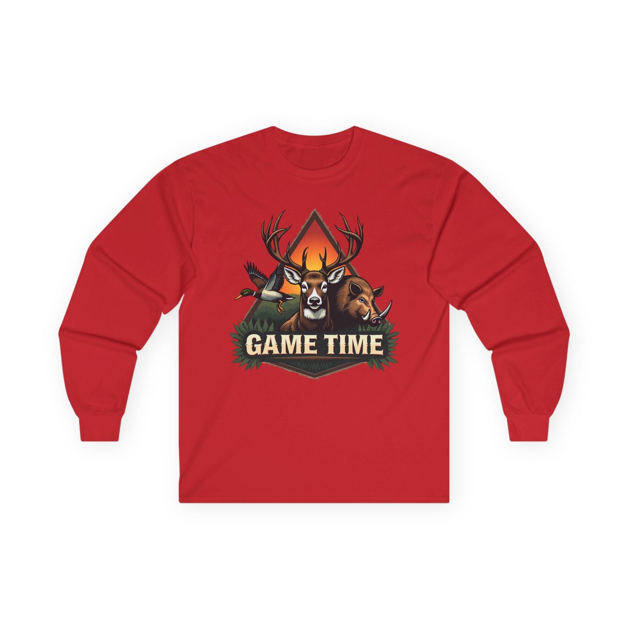 Long Sleeve Tee Game Time Trio Hunting Shirt for Outdoor Fun - Even Keel LLC