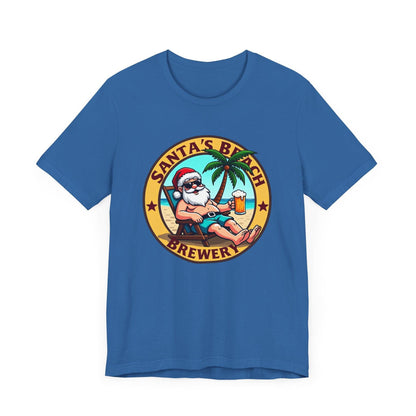 Santa's Beach Brewery Tee for Casual Summer Fun - Even Keel LLC