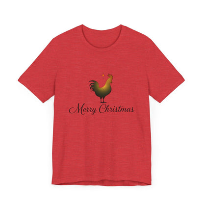 Christmas Chicken Short Sleeve Tee for Festive Fun Fashion - Even Keel LLC