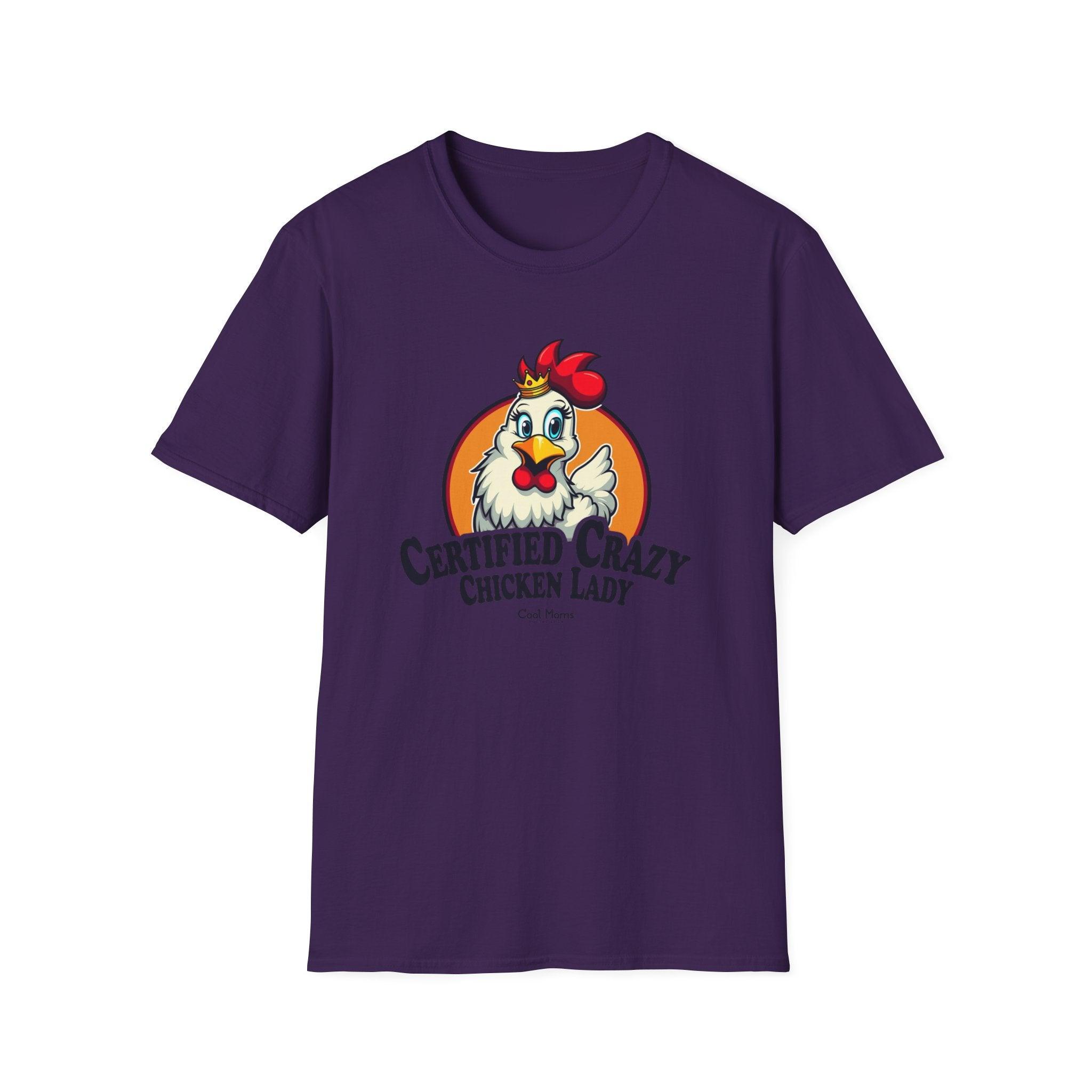 Crazy Chicken Lady T-Shirt for Quirky Chicken Lovers - Even Keel LLC