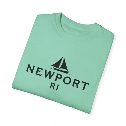 Sailboat T-shirt - Simple Newport, RI Design for Beach Lovers - Even Keel LLC