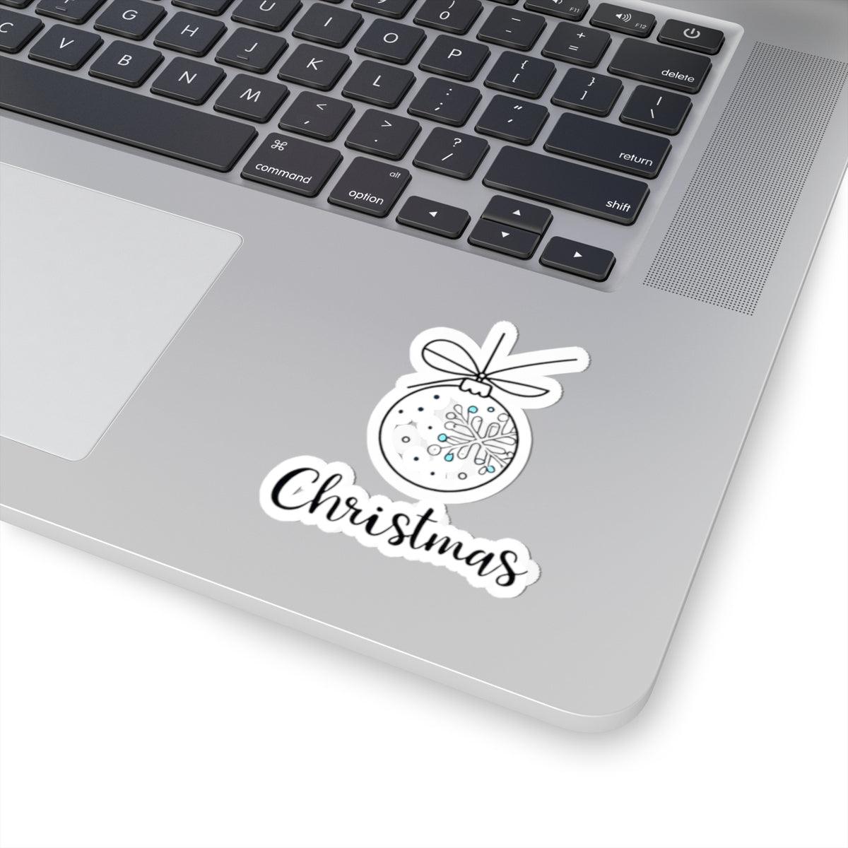 Basic Christmas Sticker - Durable Vinyl Kiss-Cut Design - Even Keel LLC