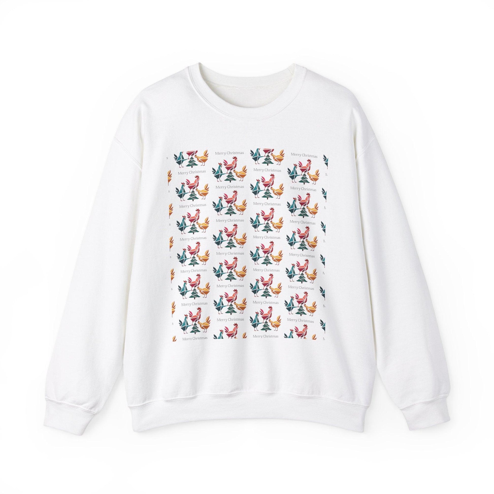 Ugly Christmas Chicken Crewneck Sweatshirt for Comfort - Even Keel LLC