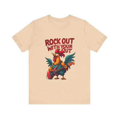 Rooster Tee - Rock Out Rooster Graphic T-Shirt for Fun - Even Keel LLC