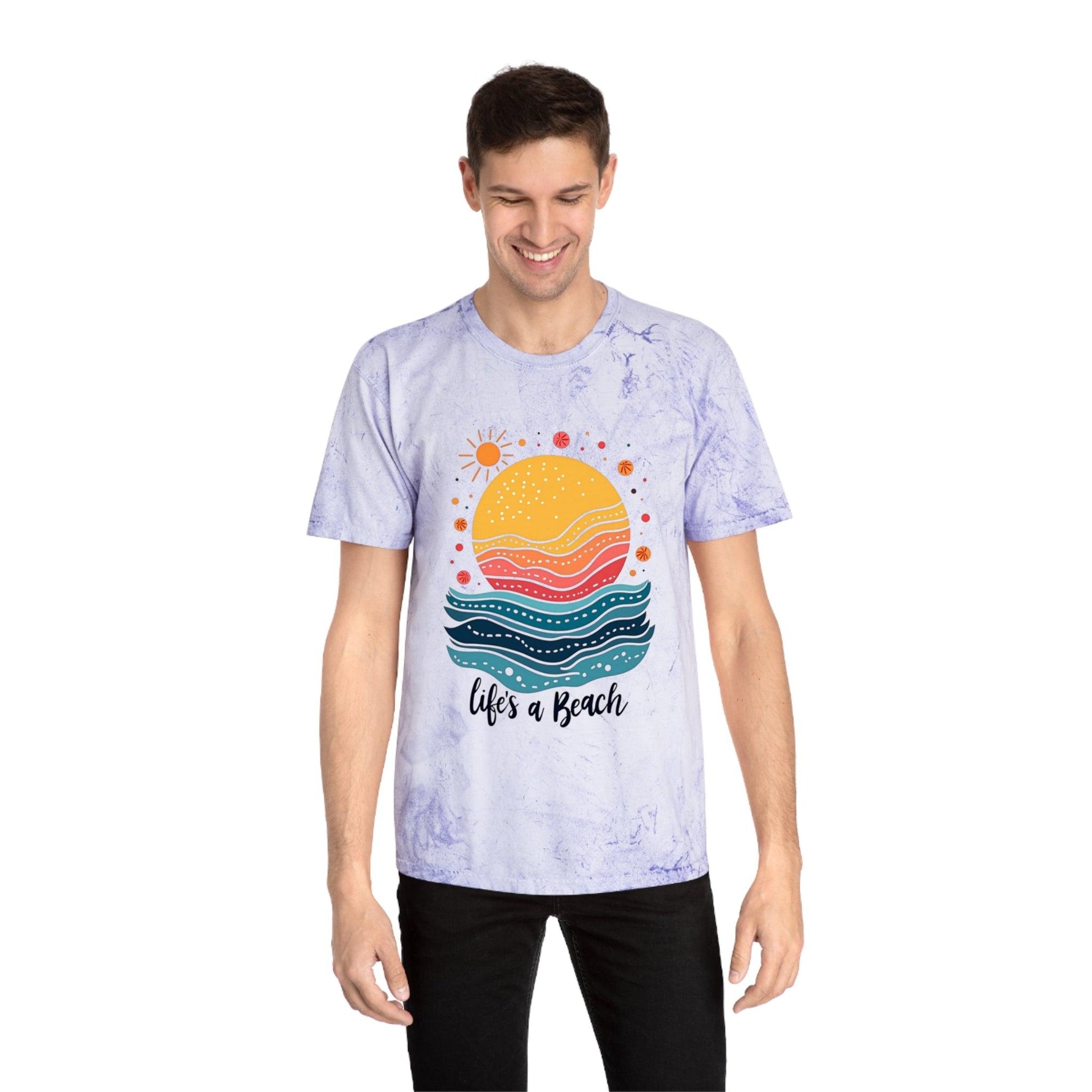 Color Blasted "Life's a Beach" Shirt for Casual Wear - Even Keel LLC