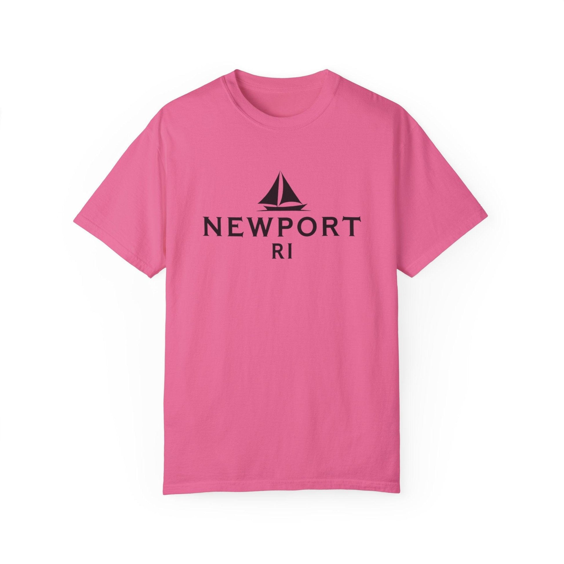 Sailboat T-shirt - Simple Newport, RI Design for Beach Lovers - Even Keel LLC