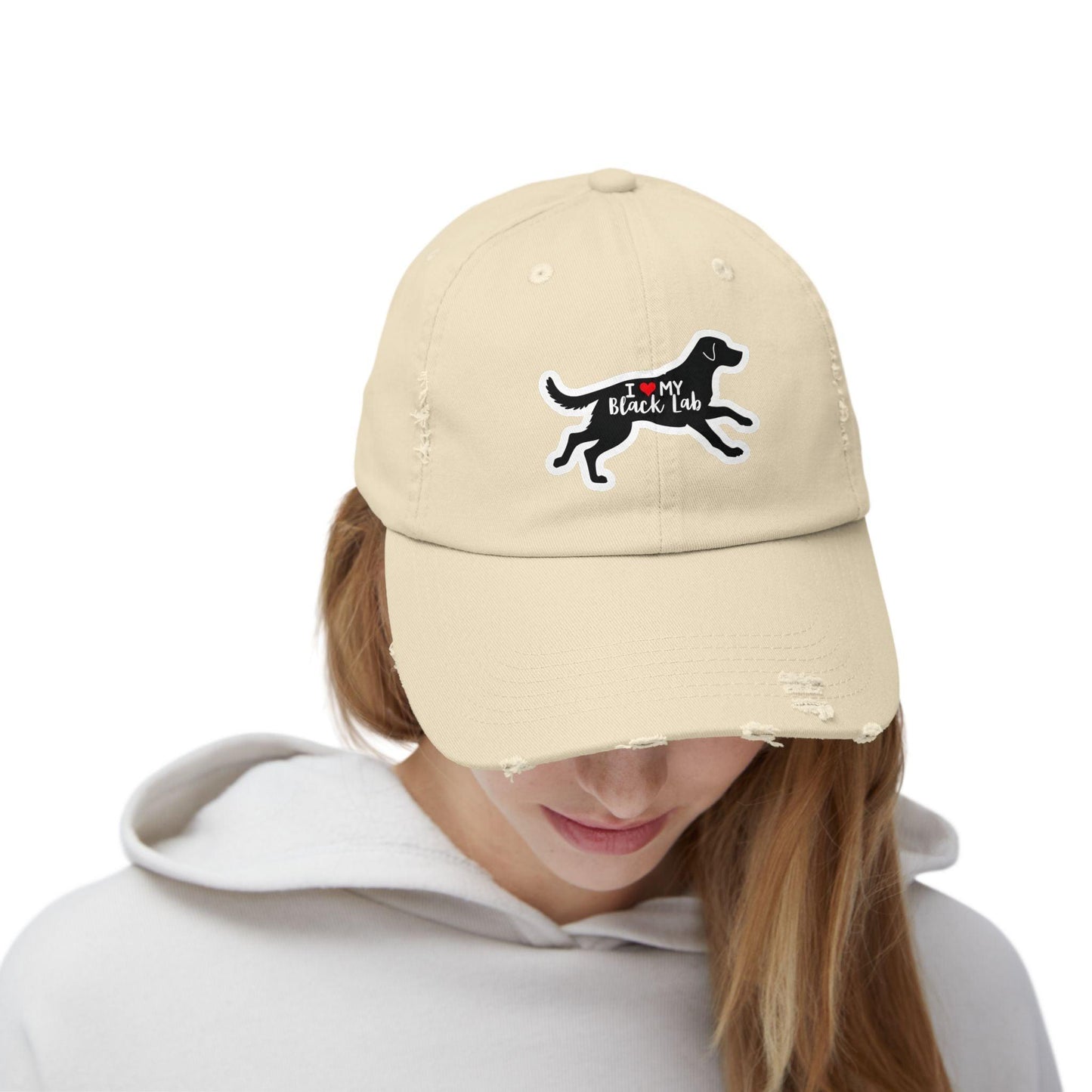 Black Lab Hat Unisex Distressed Cap for Dog Lovers Gift - Even Keel LLC