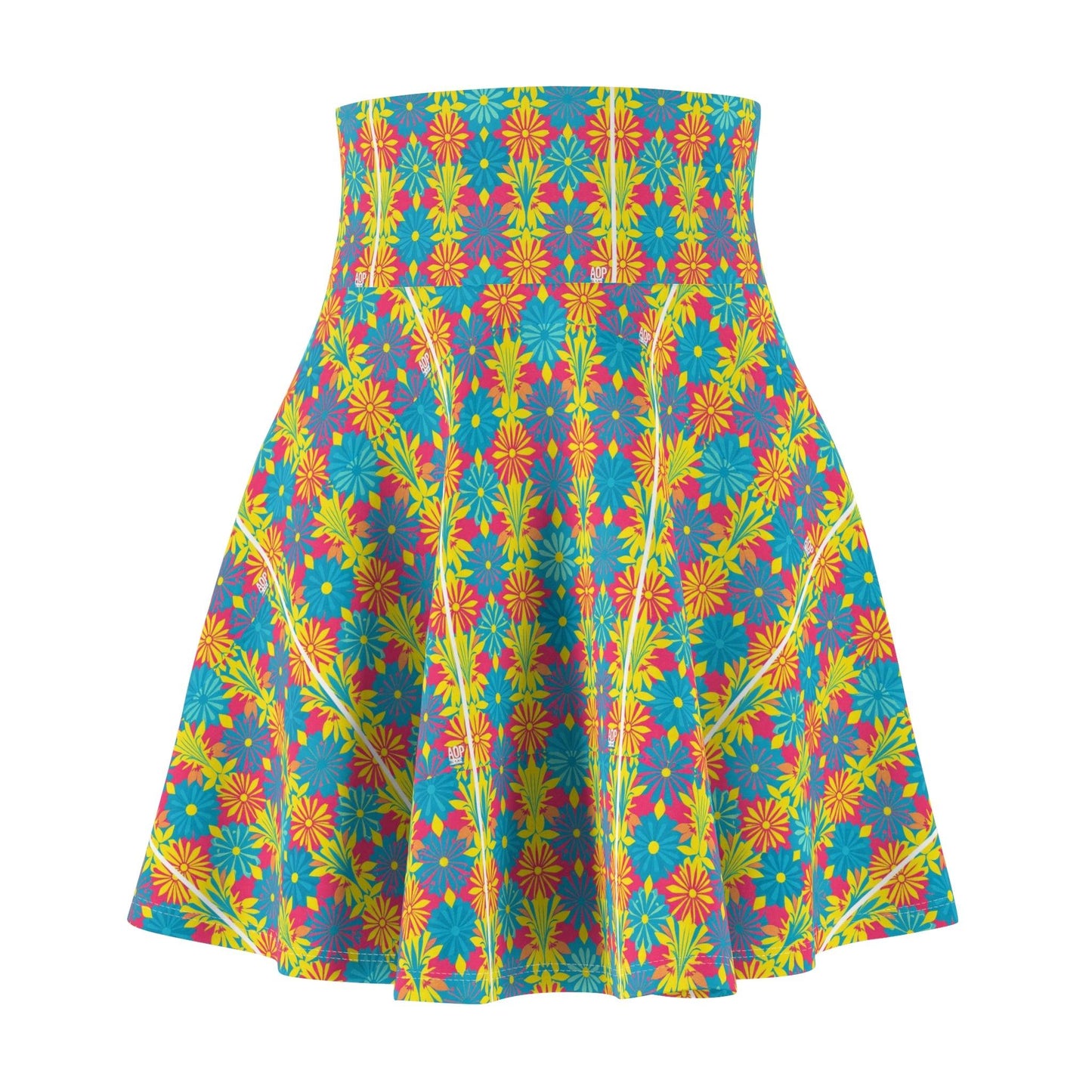 Vibrant Floral Women's Skater Skirt - Perfect for Spring & Summer Celebrations - Even Keel LLC