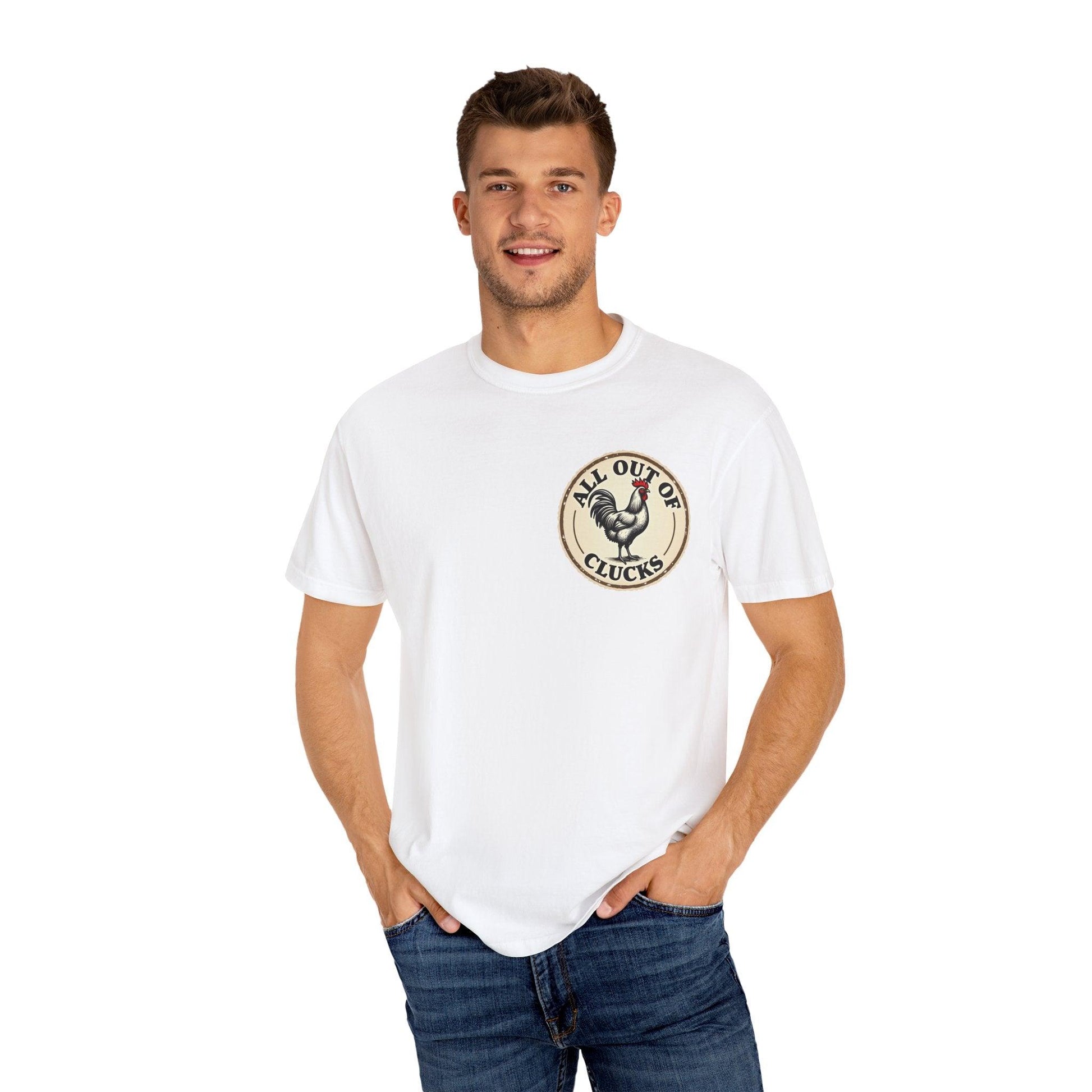 Funny All Out of Clucks Men's T-shirt for Casual Wear - Even Keel LLC