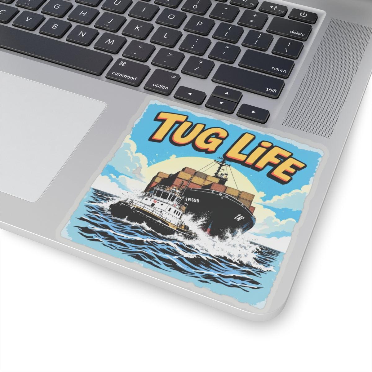 Tug Life Kiss-Cut Stickers Decal for Fun Customization - Even Keel LLC