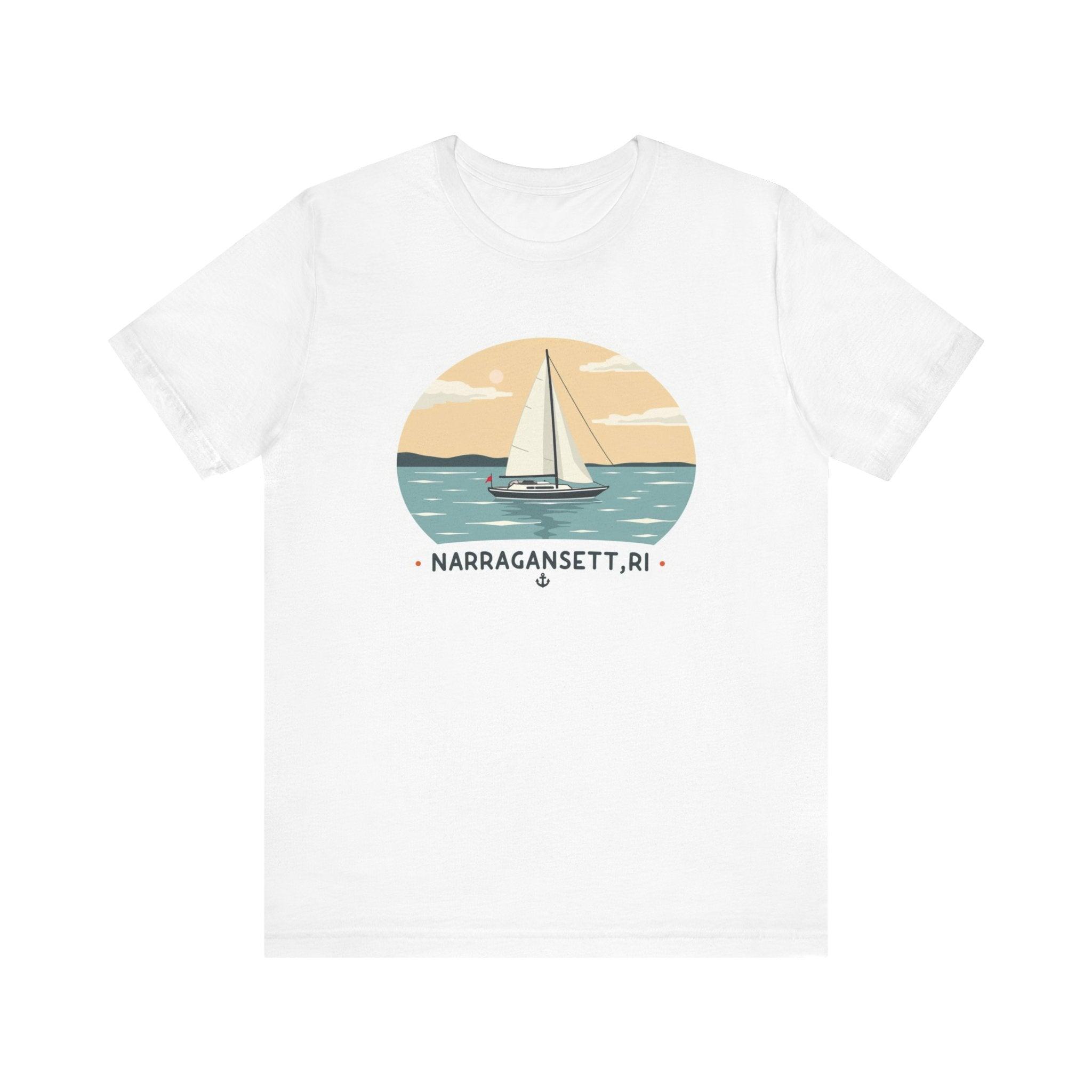 Sailing Tee - Narragansett, RI Unisex Short Sleeve Shirt - Even Keel LLC