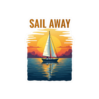 Sail Away Vinyl Decal for Ocean Lovers and Adventurers - Even Keel LLC