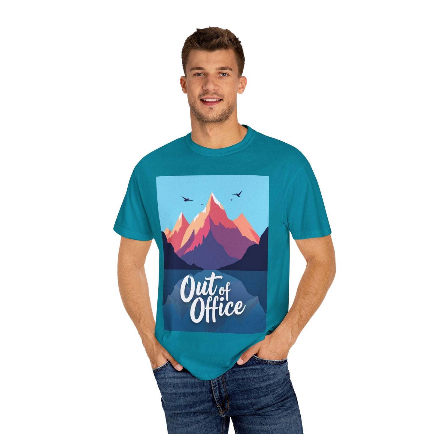 Hiking Or Skiing Mountains Out Of Office Unisex T-shirt - Even Keel LLC