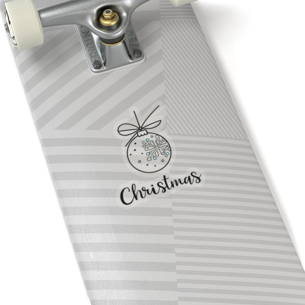 Basic Christmas Sticker - Durable Vinyl Kiss-Cut Design - Even Keel LLC