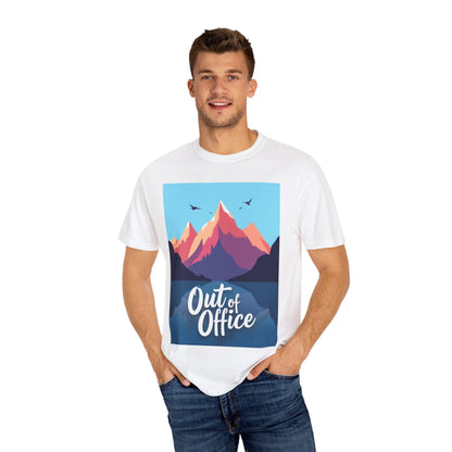 Hiking Or Skiing Mountains Out Of Office Unisex T-shirt - Even Keel LLC