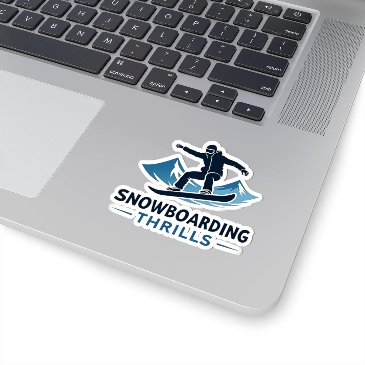 Snowboarding Thrills Sticker for Winter Sports Enthusiasts - Even Keel LLC