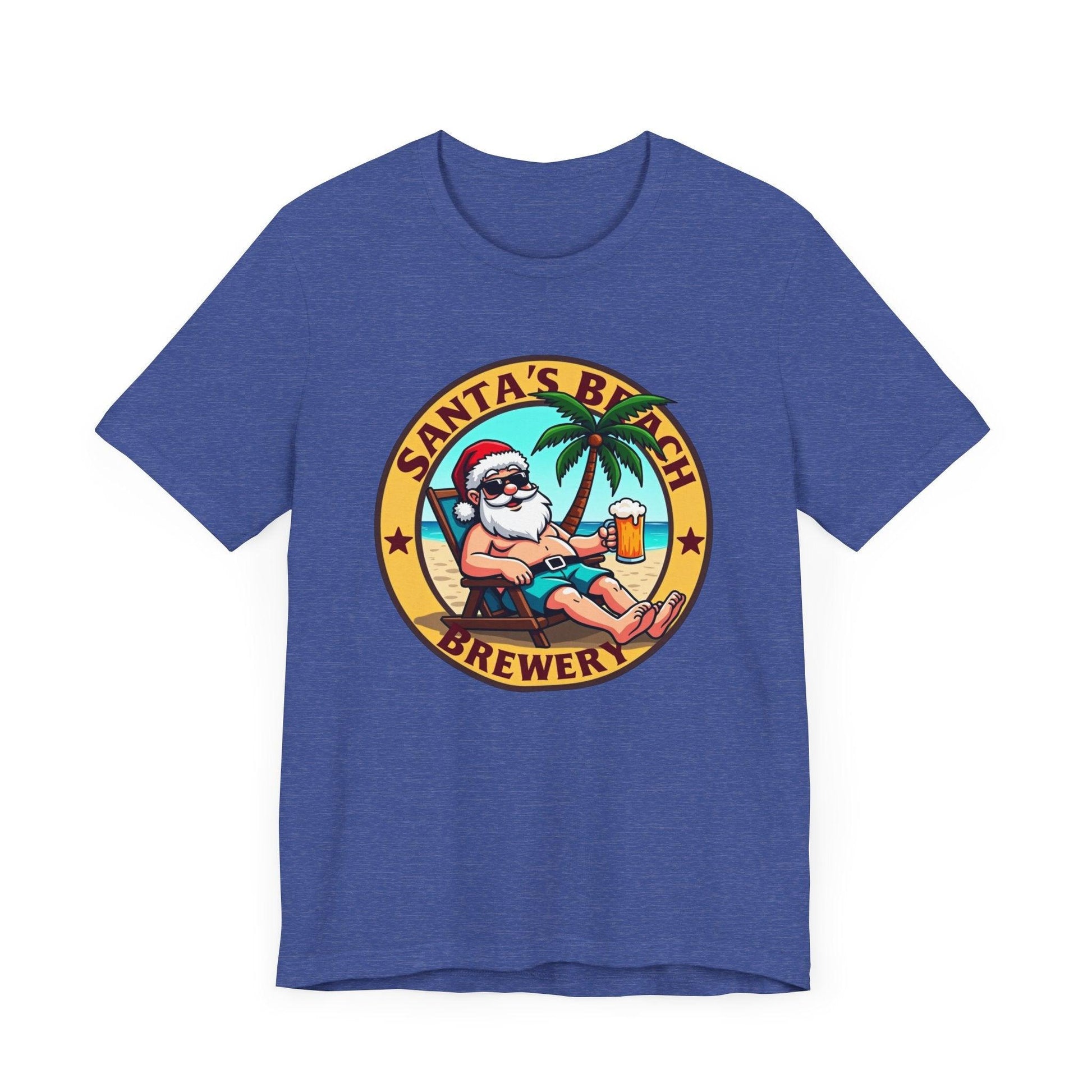 Santa's Beach Brewery Tee for Casual Summer Fun - Even Keel LLC