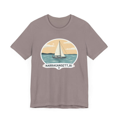 Sailing Tee - Narragansett, RI Unisex Short Sleeve Shirt - Even Keel LLC