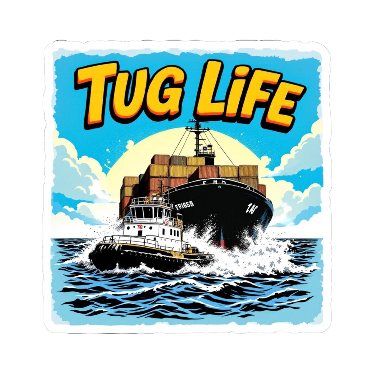 Tug Life Kiss-Cut Stickers Decal for Fun Customization - Even Keel LLC