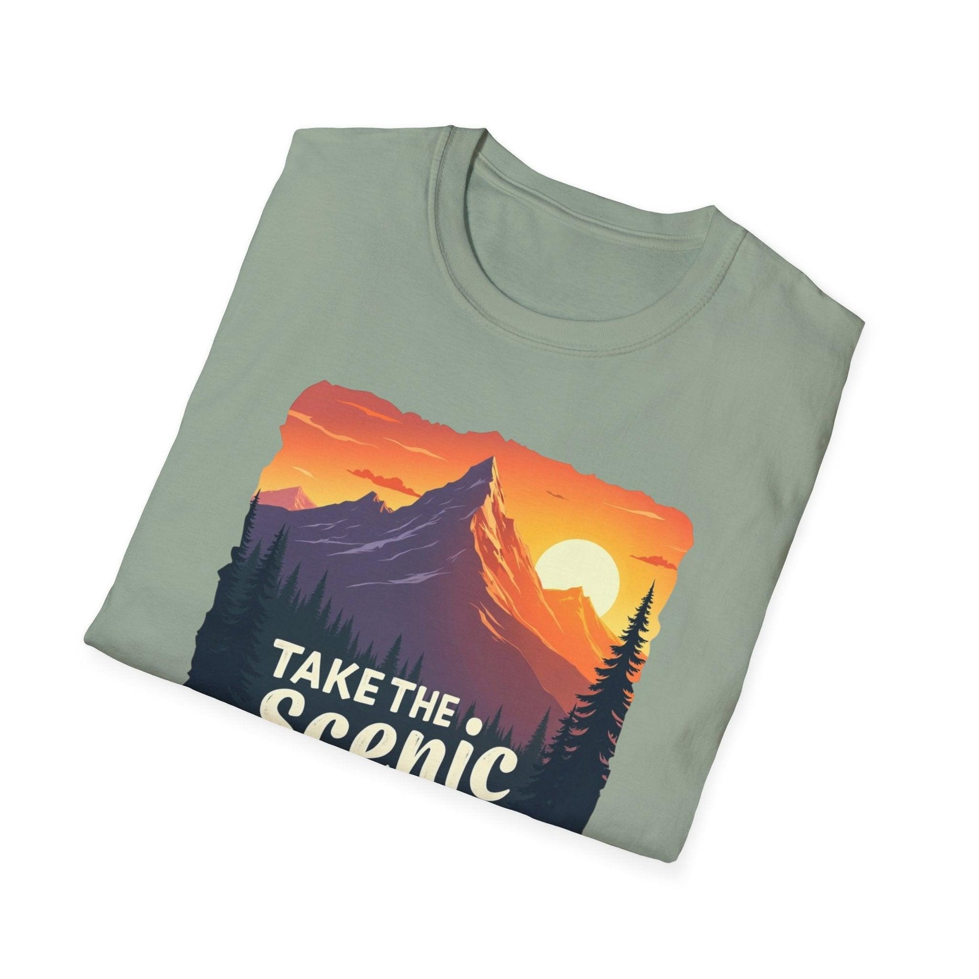 Scenic Route T-Shirt for Adventurers and Explorers Gear - Even Keel LLC