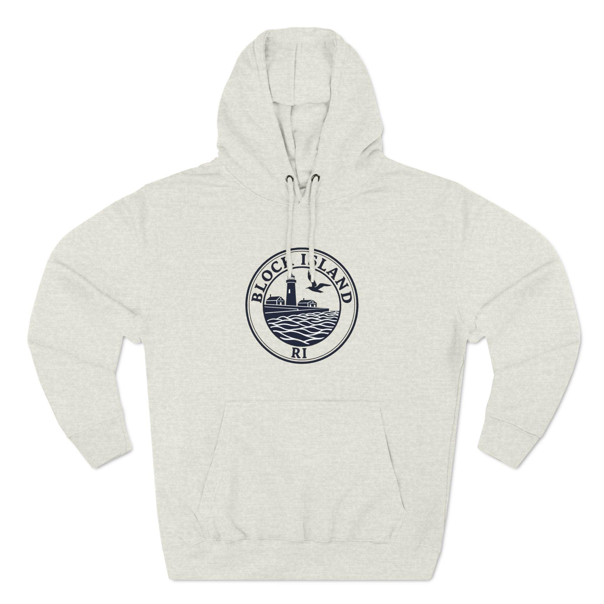 Fleece Hoodie - Block Island Rhode Island North Light Unisex - Even Keel LLC