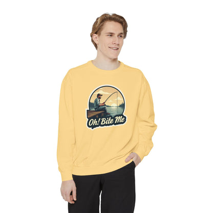 Sitting on the Dock Bite Me Unisex Garment-Dyed Sweatshirt - Even Keel LLC