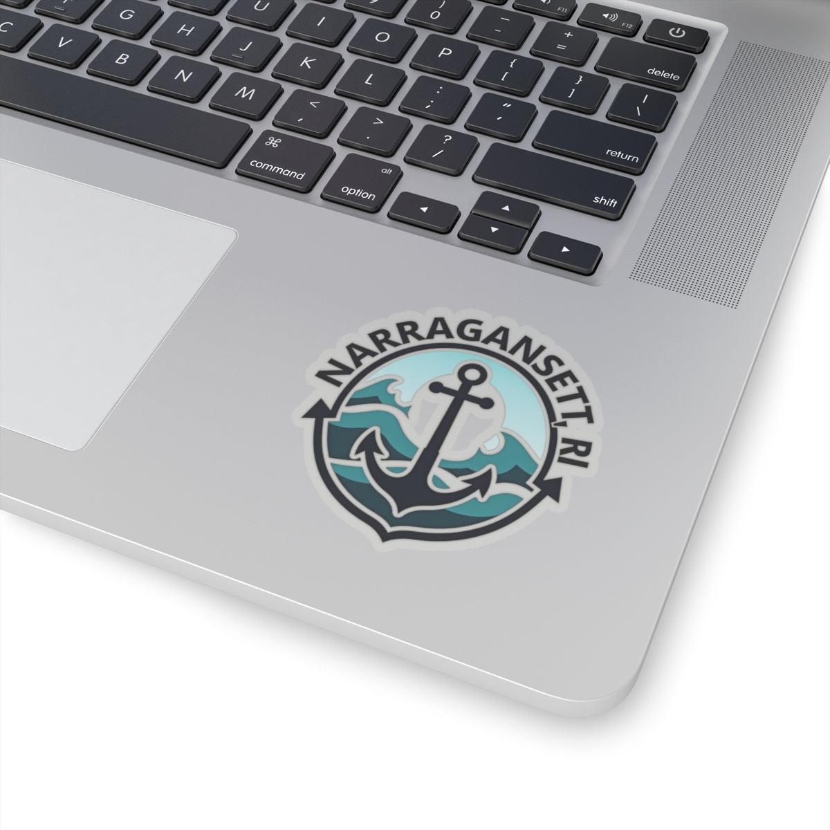 Narragansett, RI Sticker - Custom Kiss-Cut Vinyl Design - Even Keel LLC