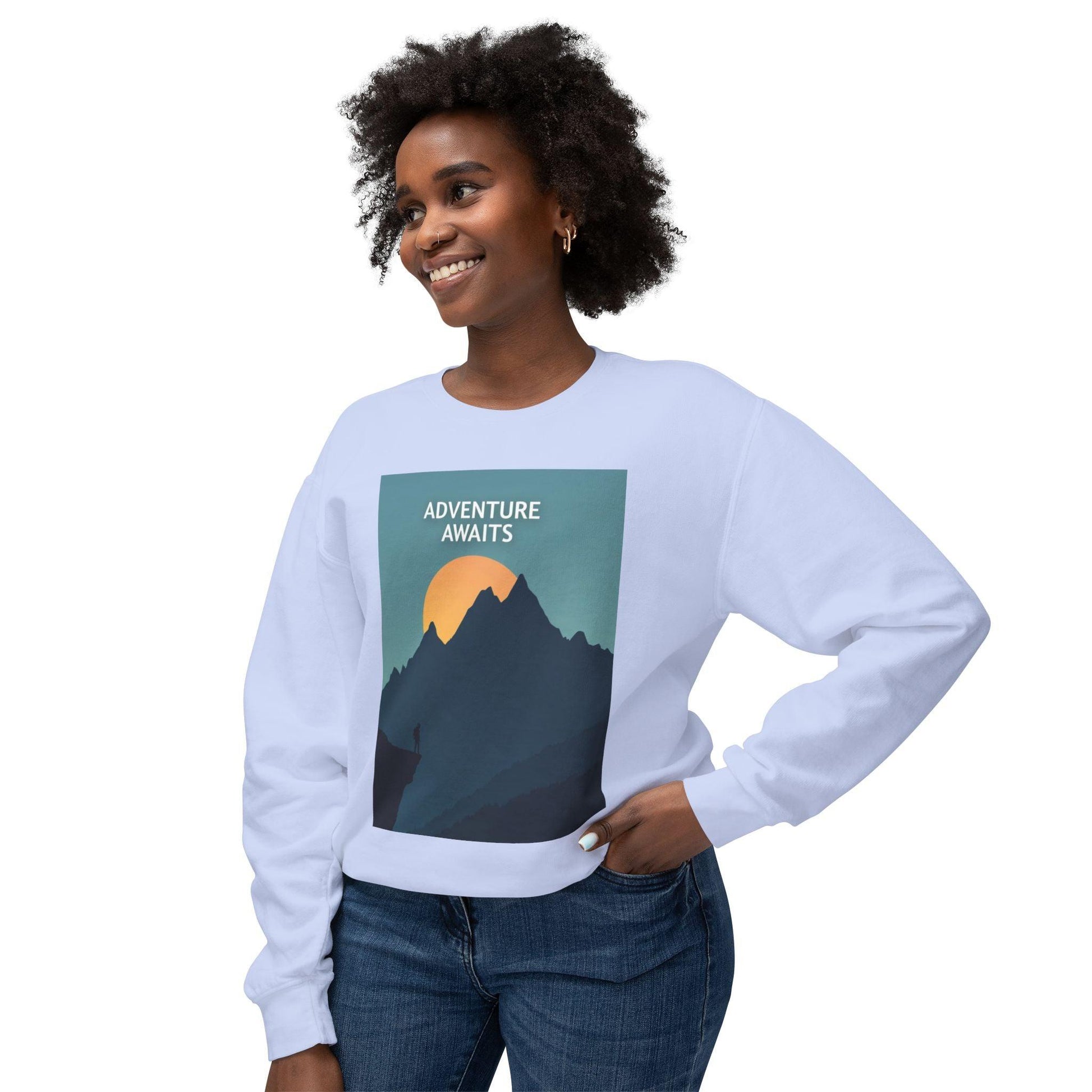 Adventure Awaits Unisex Dyed Crewneck Sweatshirt - Even Keel LLC