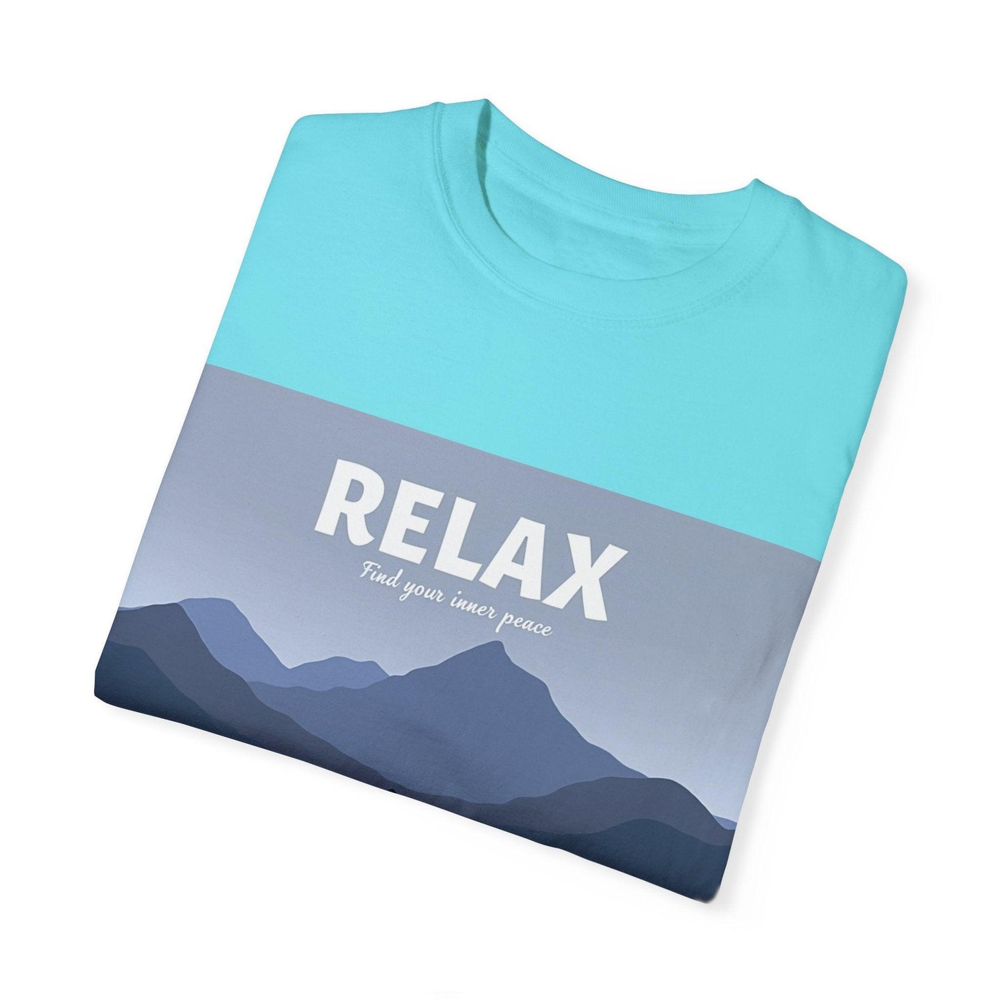 Relax - Find Your Inner Peace Dyed T-shirt for Comfort.