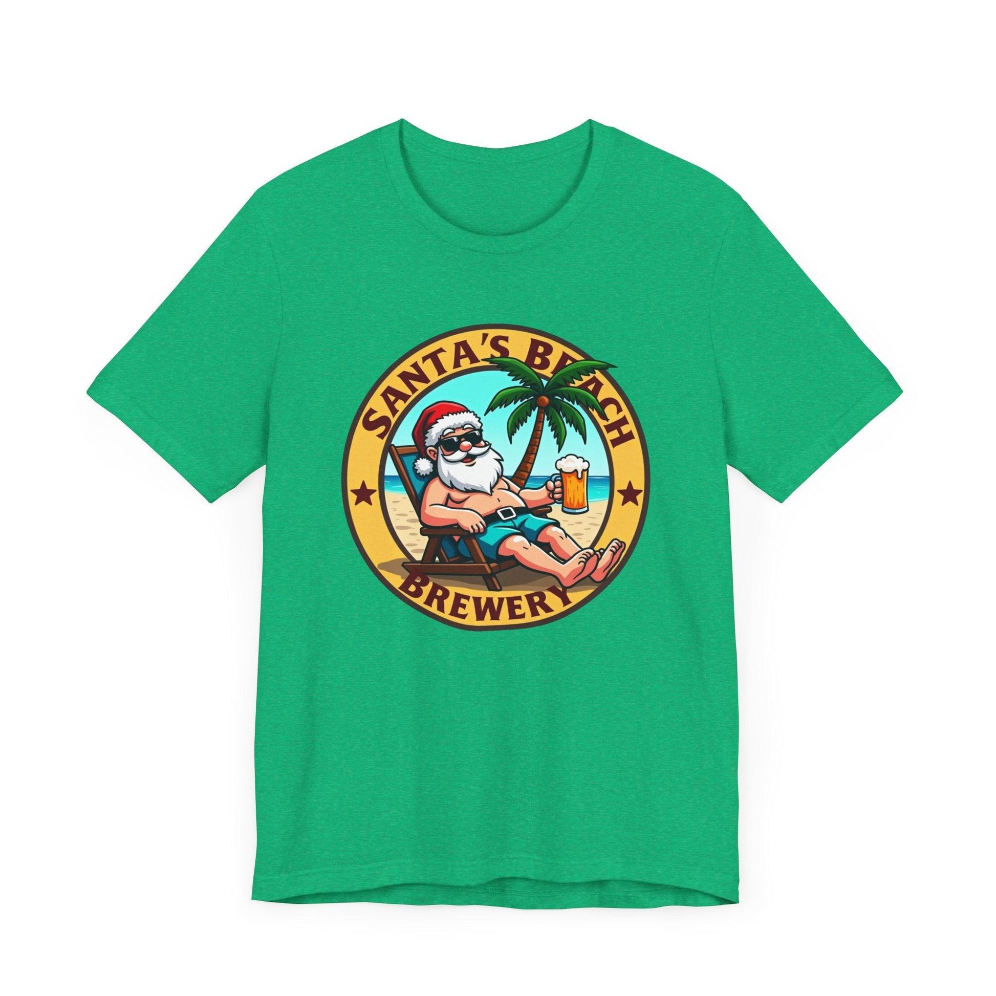 Santa's Beach Brewery Tee for Casual Summer Fun - Even Keel LLC