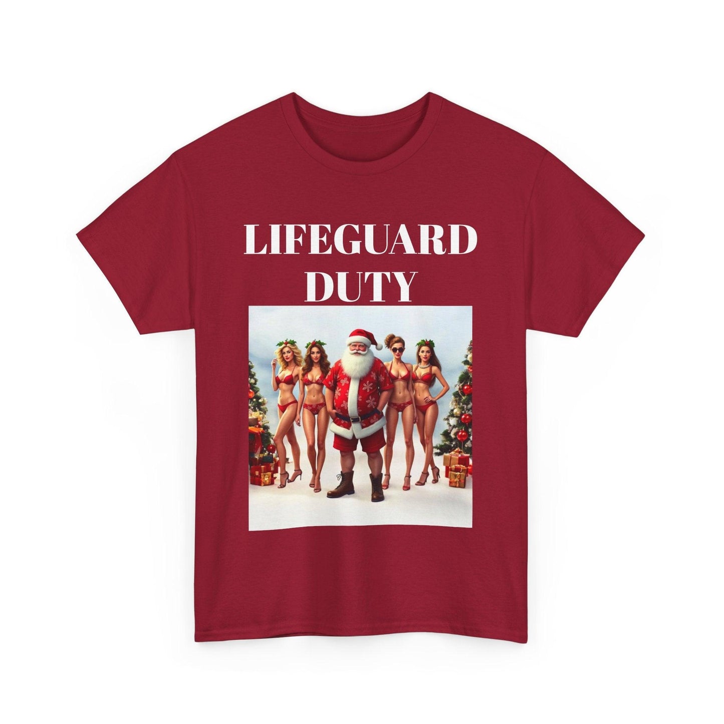 Christmas Santa on Lifeguard Duty Unisex Tee Shirt - Even Keel LLC