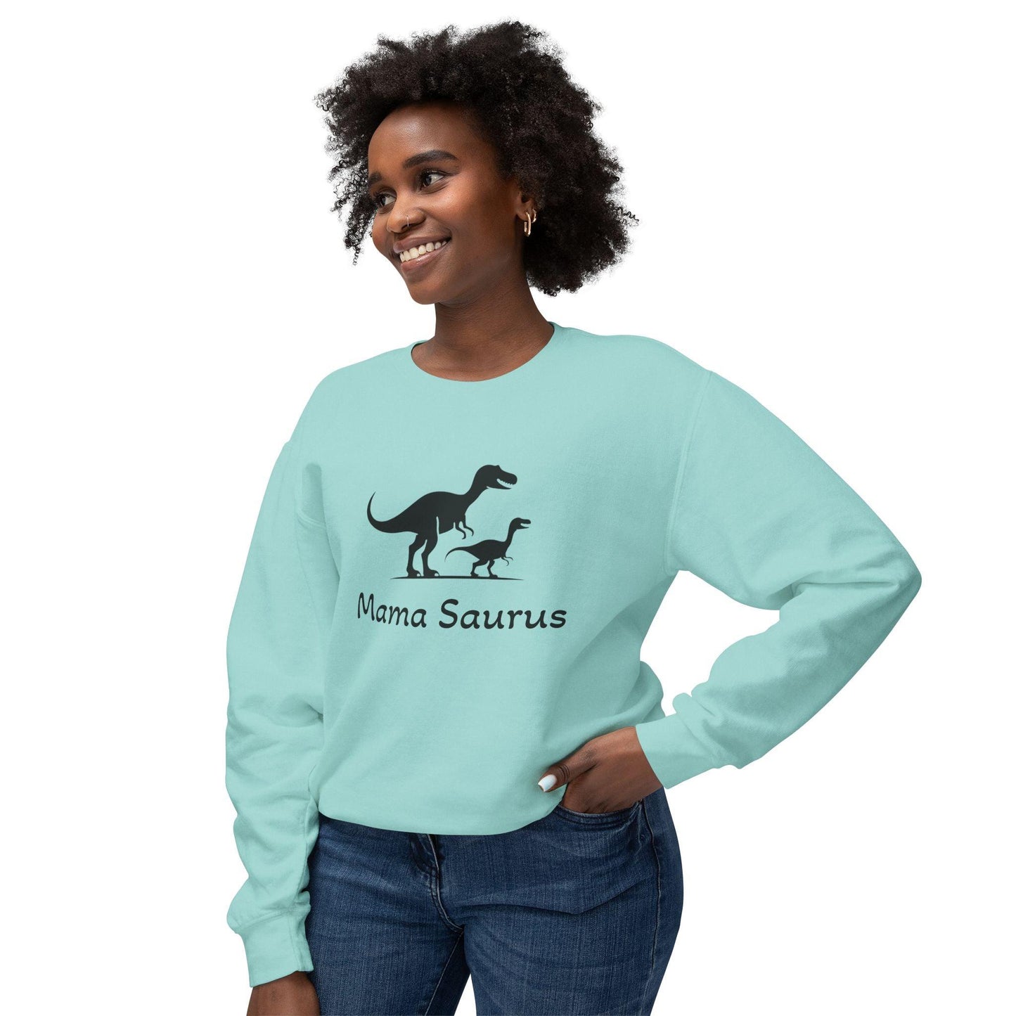 Mama Saurus Sweatshirt for Moms in Soft Cotton Fabric - Even Keel LLC