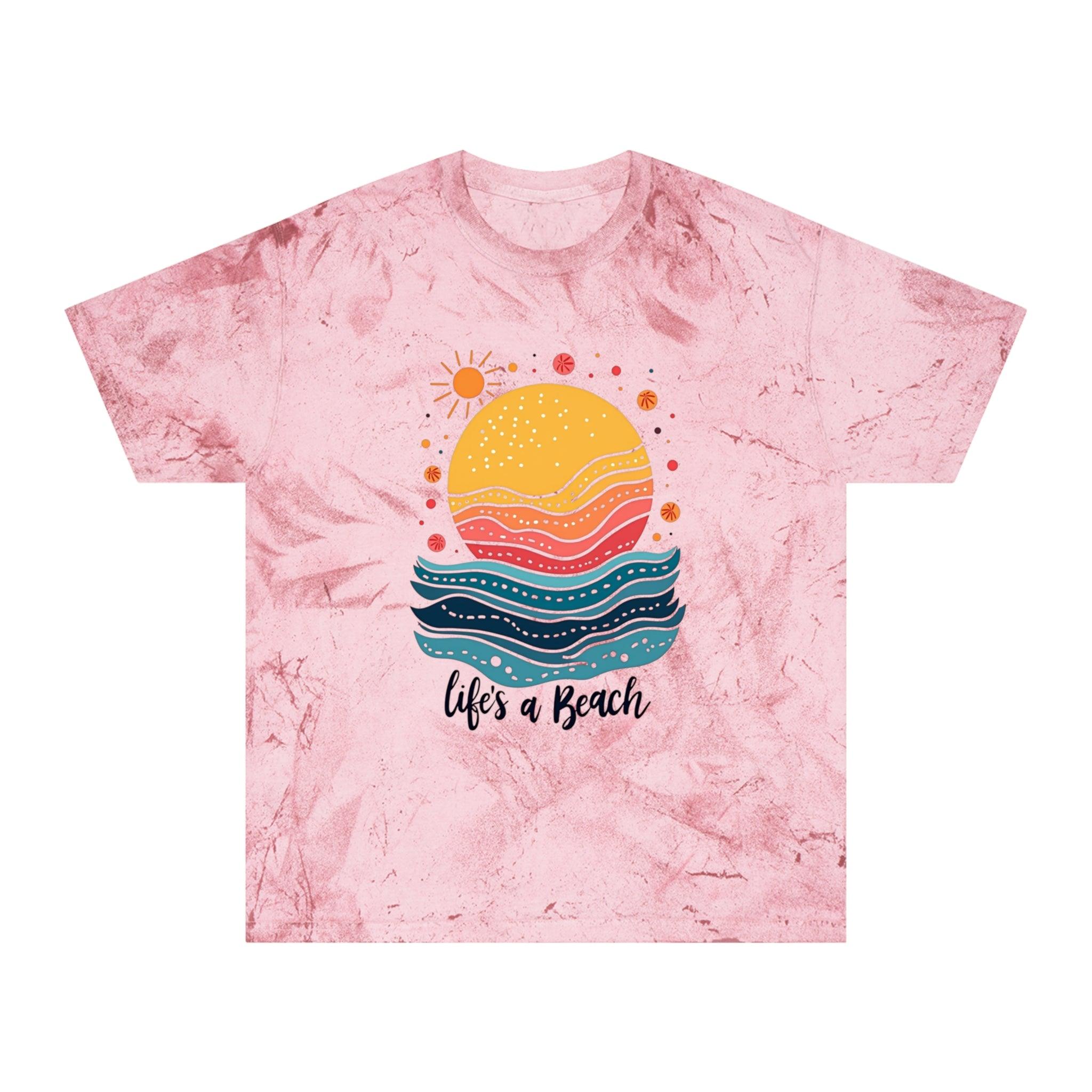 Color Blasted "Life's a Beach" Shirt for Casual Wear - Even Keel LLC