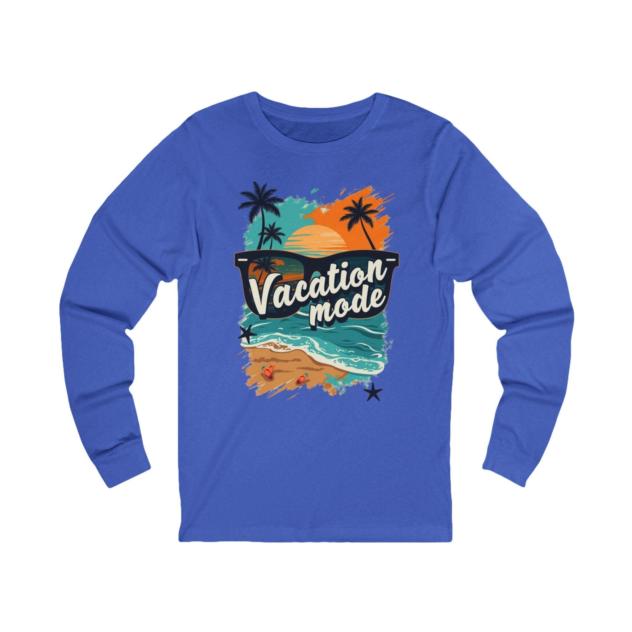 Vacation Mode Sunglasses Long Sleeve Tee for Relaxation - Even Keel LLC