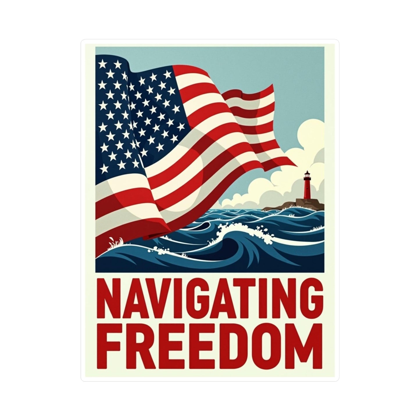 Decal Sticker - Navigating Freedom Adventure Vinyl Decal - Even Keel LLC