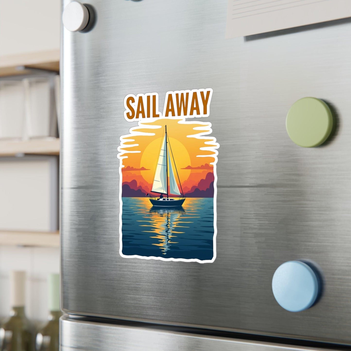 Sail Away Vinyl Decal for Ocean Lovers and Adventurers - Even Keel LLC