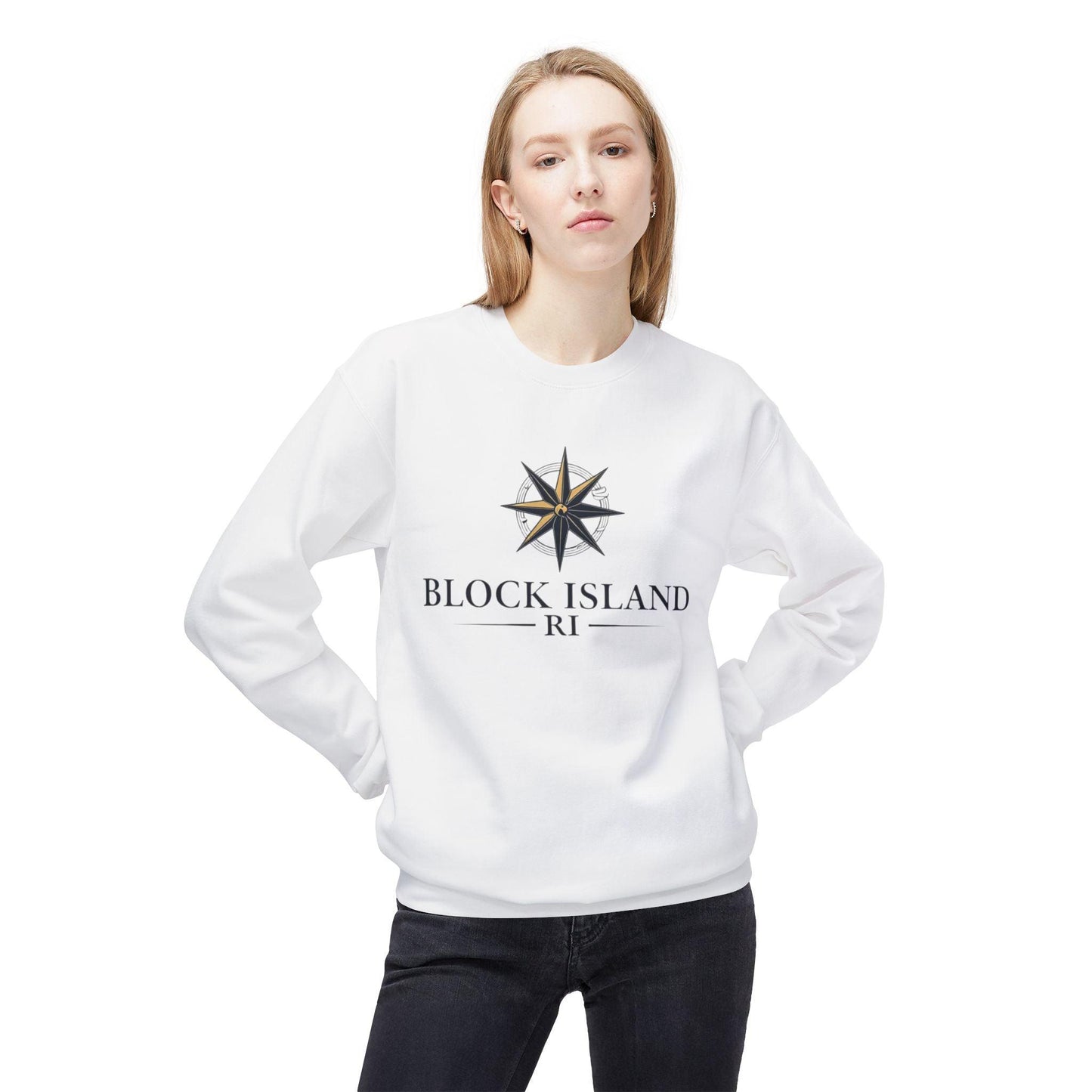 Nautical Block Island, RI Sweatshirt for Coastal Living - Even Keel LLC