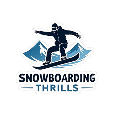 Snowboarding Thrills Sticker for Winter Sports Enthusiasts - Even Keel LLC