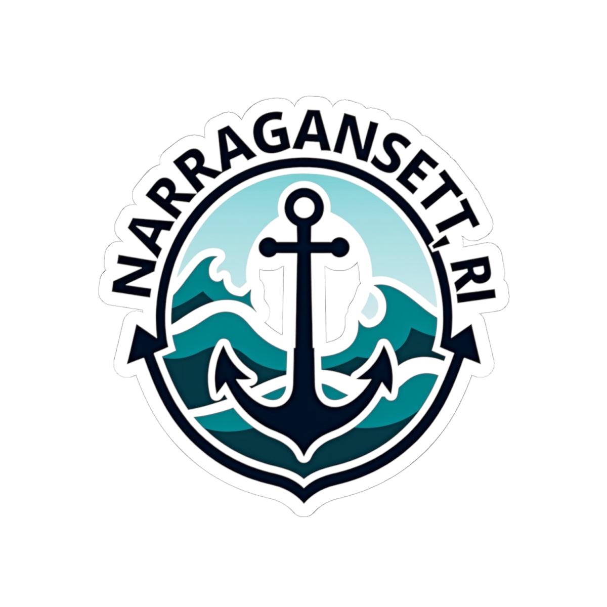 Narragansett, RI Sticker - Custom Kiss-Cut Vinyl Design - Even Keel LLC