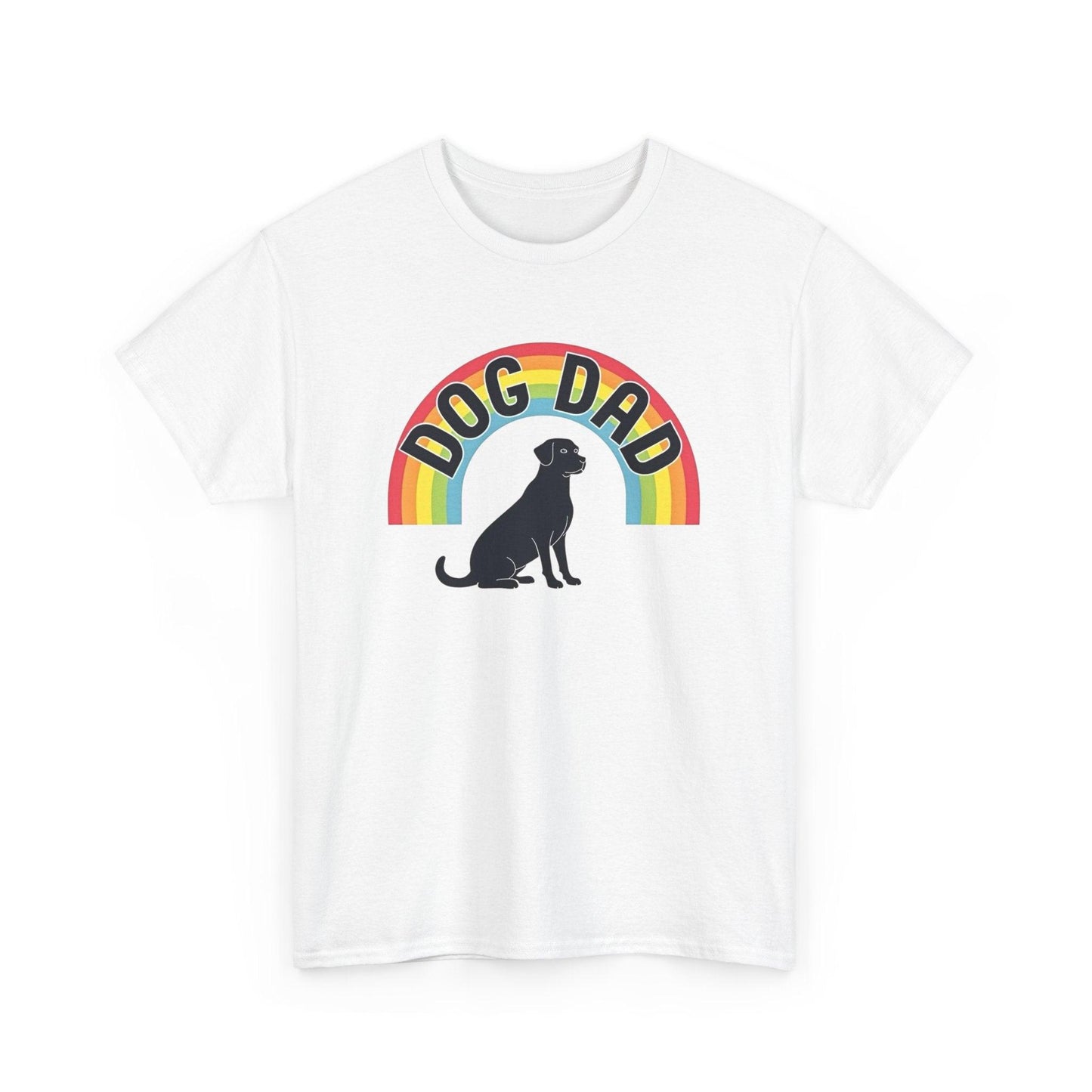 Rainbow Dog Dad Tee for Fun Loving Pet Parents - Even Keel LLC