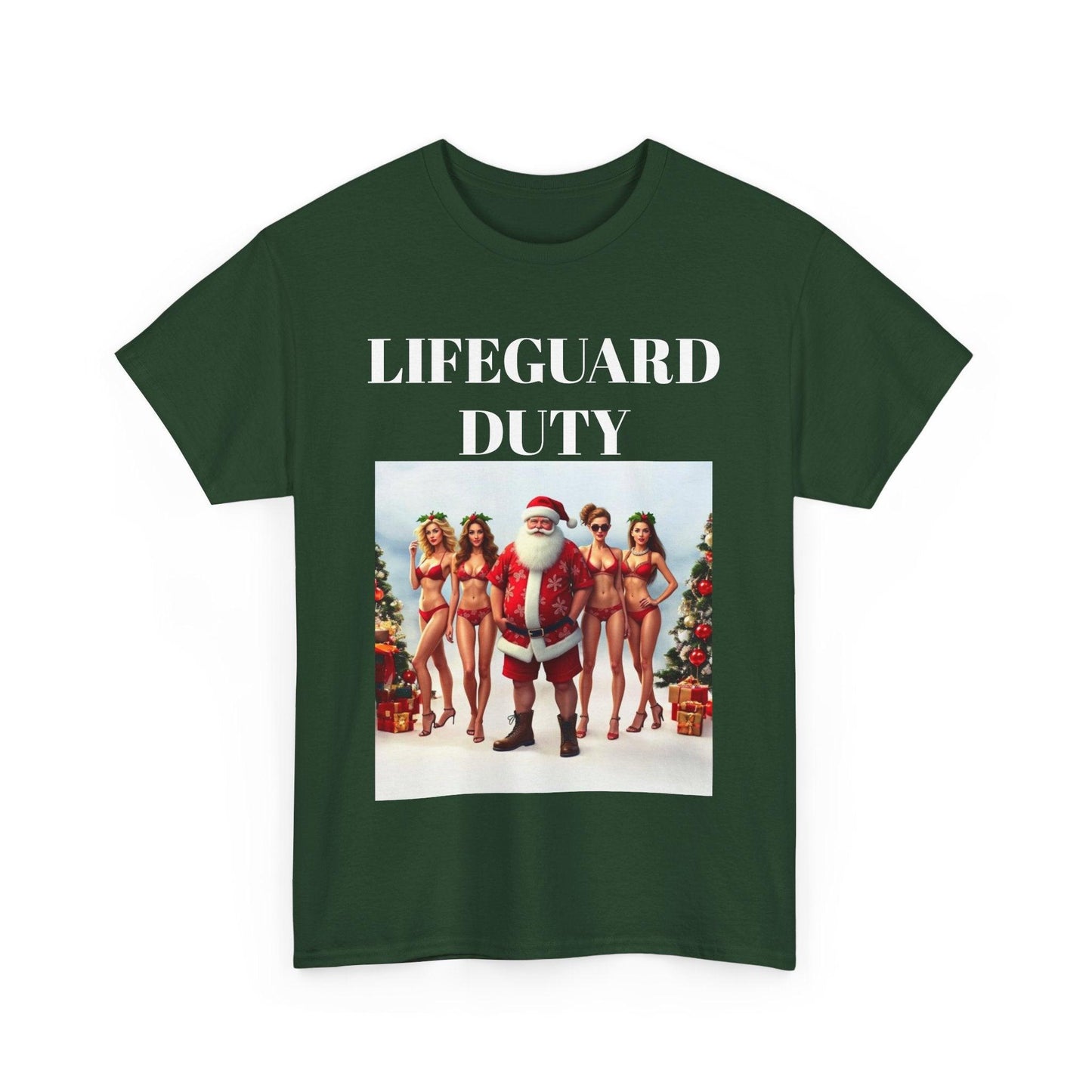 Christmas Santa on Lifeguard Duty Unisex Tee Shirt - Even Keel LLC