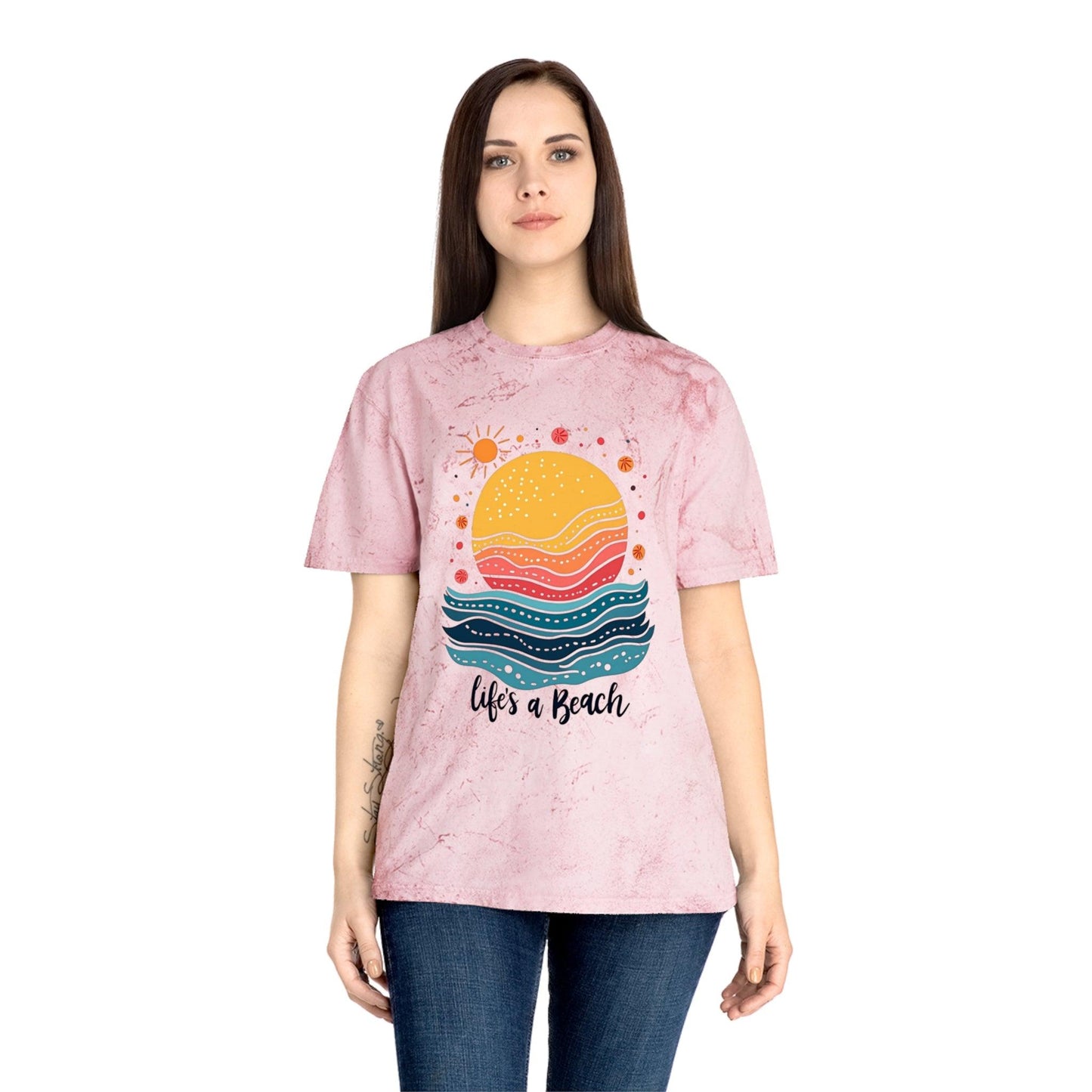 Color Blasted "Life's a Beach" Shirt for Casual Wear - Even Keel LLC