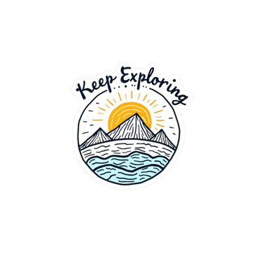 Vinyl Decal - Keep Exploring Ocean's Edge Design Decor - Even Keel LLC