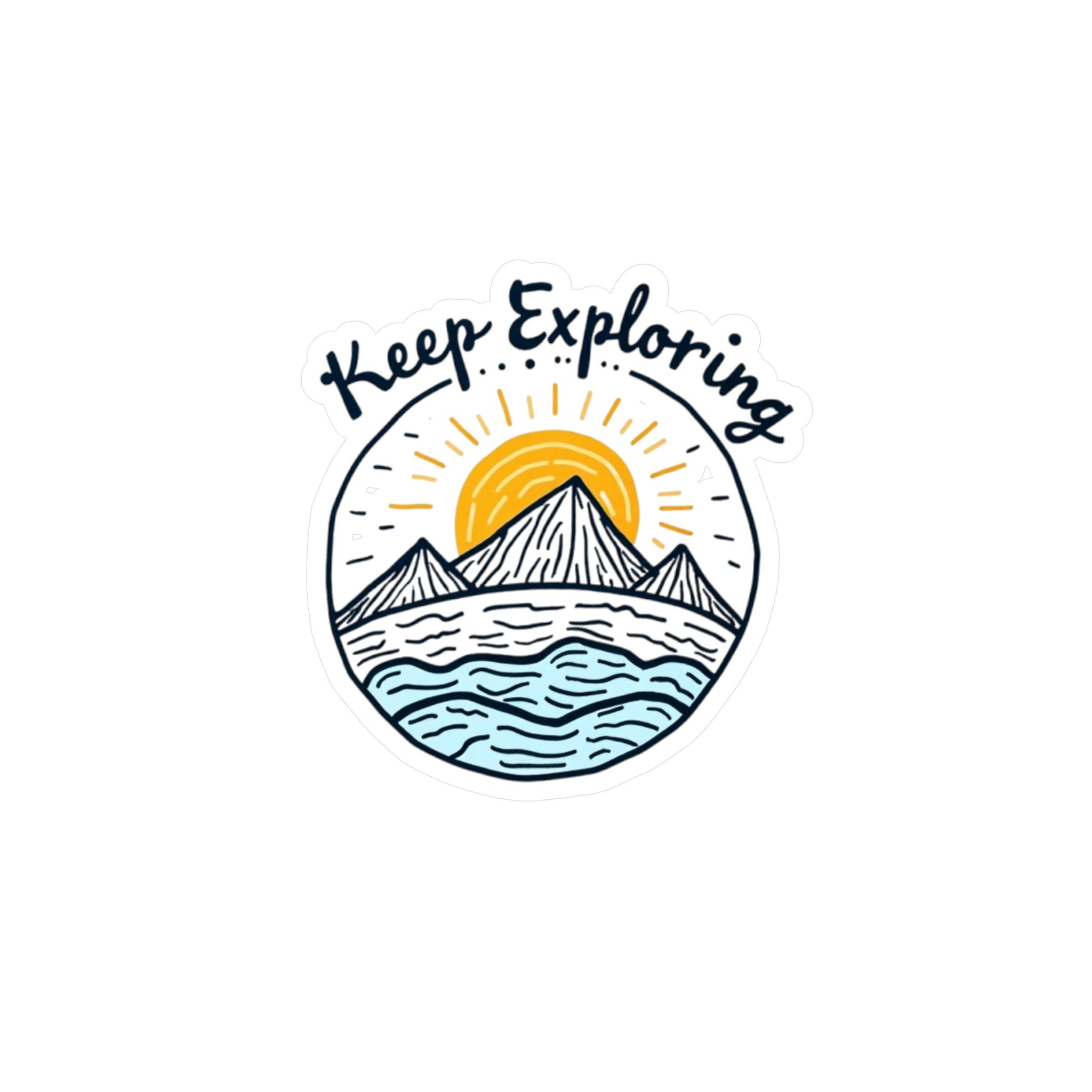 Vinyl Decal - Keep Exploring Ocean's Edge Design Decor - Even Keel LLC