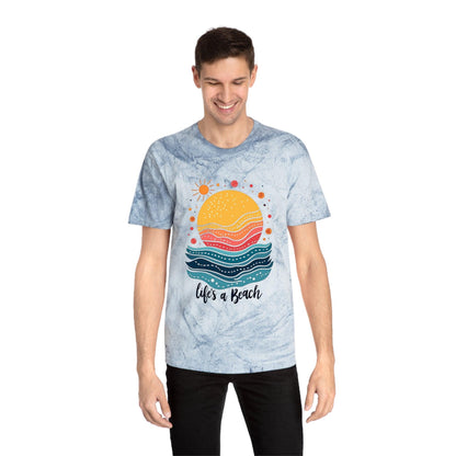 Color Blasted "Life's a Beach" Shirt for Casual Wear - Even Keel LLC