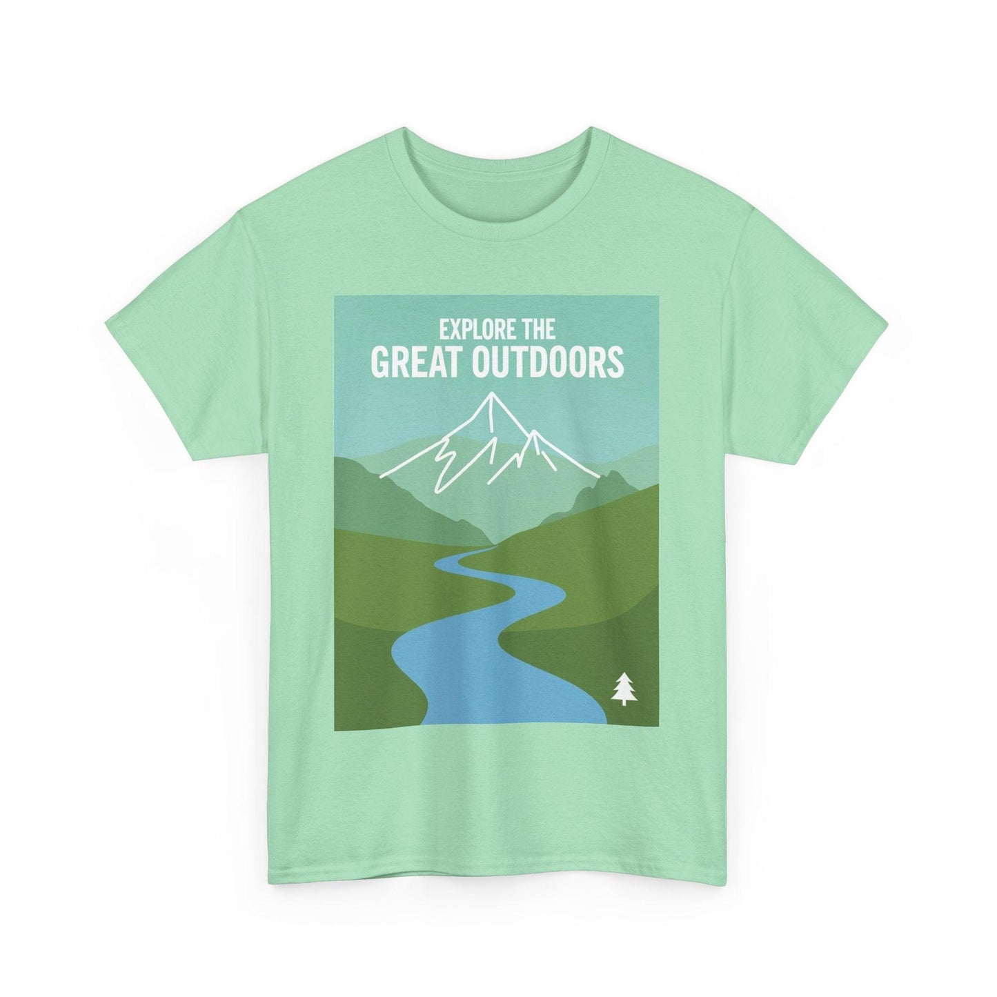 Nature Explorer Tee Shirt - River Mountain Earthy Design - Even Keel LLC