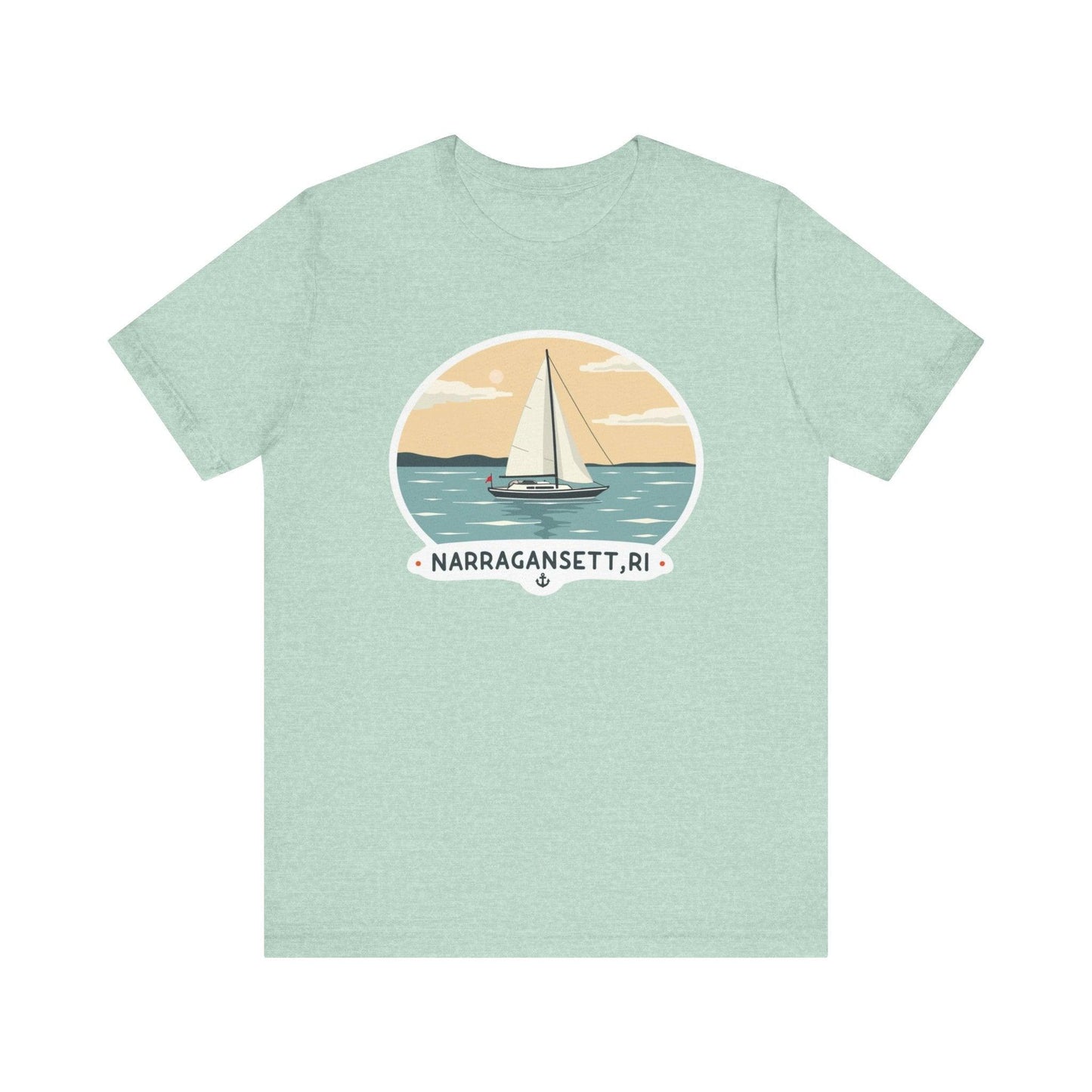 Sailing Tee - Narragansett, RI Unisex Short Sleeve Shirt - Even Keel LLC